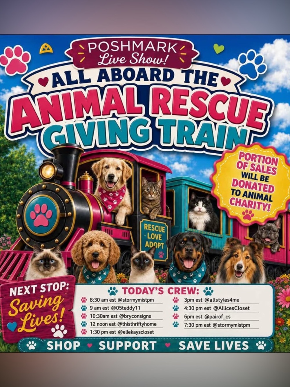 6/13/2026 Animal Rescue Giving Train